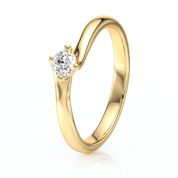 Solitaire diamant Lune de Miel - 3