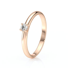 Solitaire diamant Lune de Miel - 4