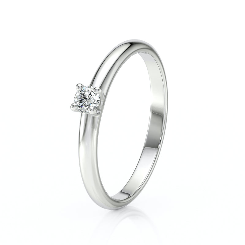 Solitaire diamant Lune de Miel - 4