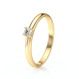 Solitaire diamant Lune de Miel - 4