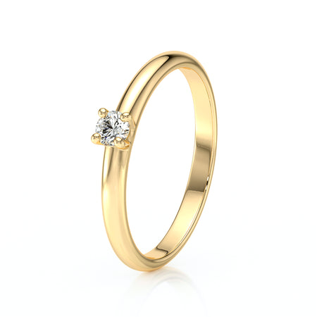 Solitaire diamant Lune de Miel - 4