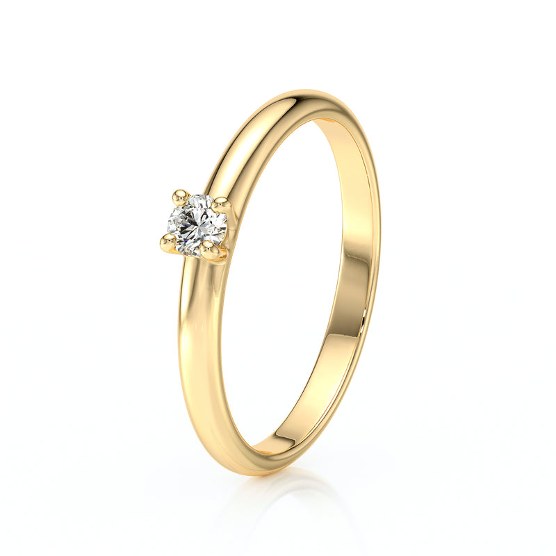 Solitaire diamant Lune de Miel - 4