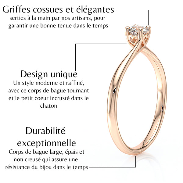 Solitaire diamant Mon Cœur - 1