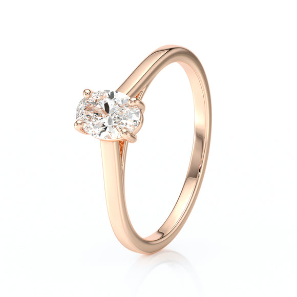 Bague en or jaune massif 14 carats avec émeraude naturelle Bague en or jaune massif 14 carats avec émeraude naturelle