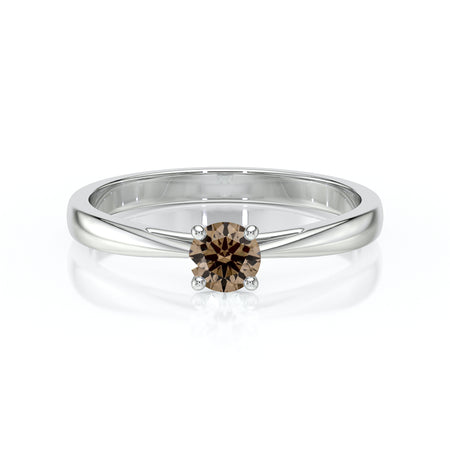 Solitaire diamant chocolat Lune de Miel – 2