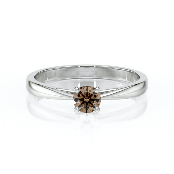 Solitaire diamant chocolat Lune de Miel – 2