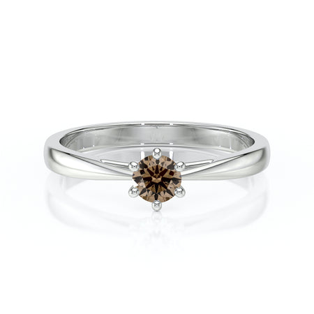 Solitaire diamant chocolat Premier Amour – 1