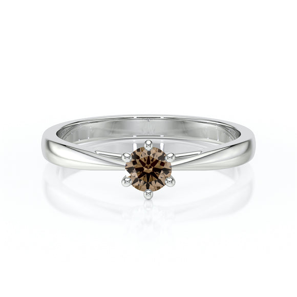 Solitaire diamant chocolat Premier Amour – 1