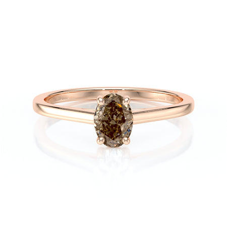 Solitaire diamant chocolat Une Promesse – 2