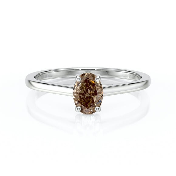 Solitaire diamant chocolat Une Promesse – 2
