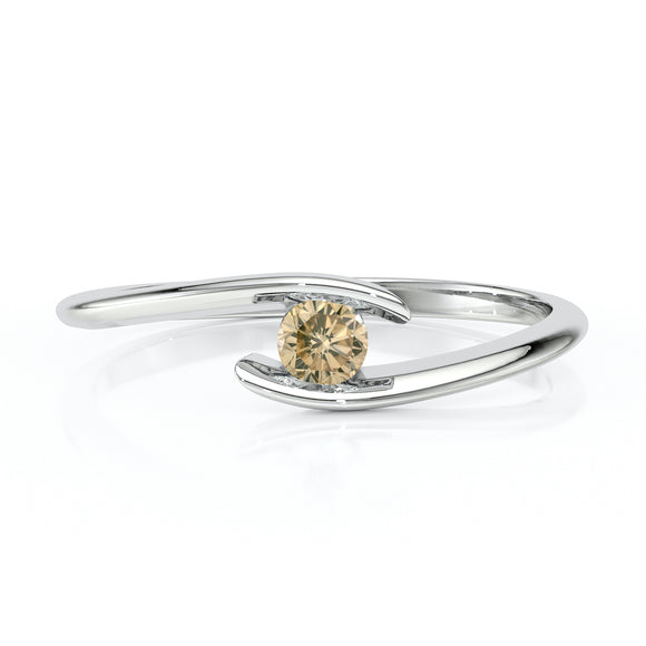 Solitaire diamant cognac Etincelle d’Amour - 5