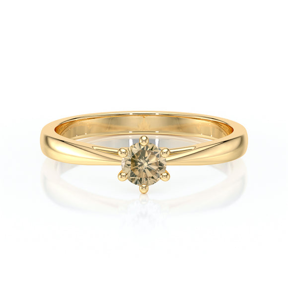 Solitaire diamant cognac Premier Amour – 1
