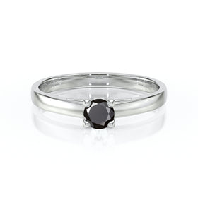 Solitaire diamant noir Lune de Miel – 1