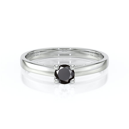 Solitaire diamant noir Lune de Miel – 1