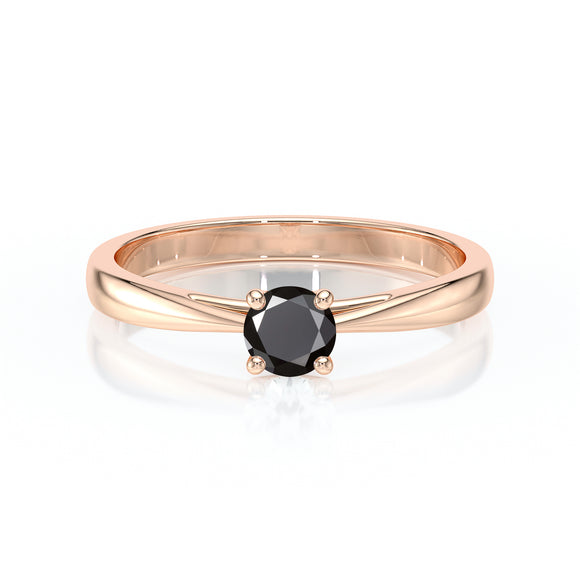 Solitaire diamant noir Lune de Miel – 2
