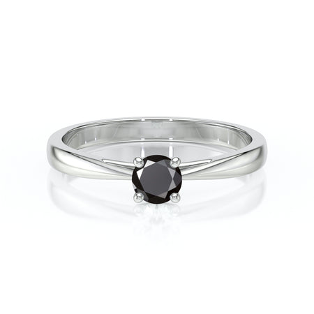 Solitaire diamant noir Lune de Miel – 2