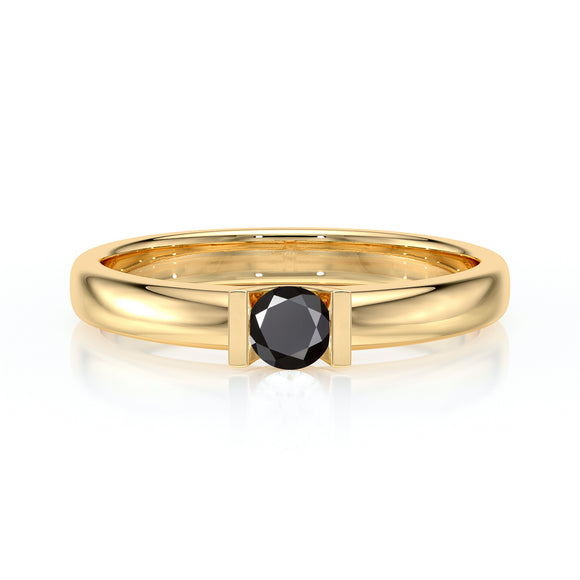 Solitaire diamant noir Pour Toujours - 2