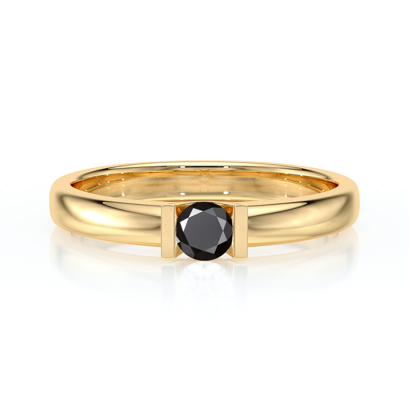 Solitaire diamant noir Pour Toujours - 2