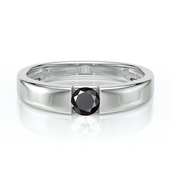 Solitaire diamant noir Pour Toujours - 3