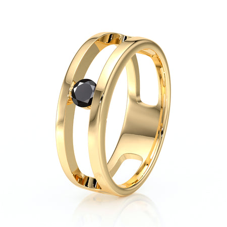 Solitaire diamant noir Pour Toujours - 5