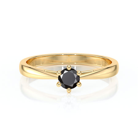 Solitaire diamant noir Premier Amour – 1