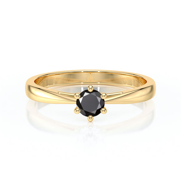 Solitaire diamant noir Premier Amour – 1