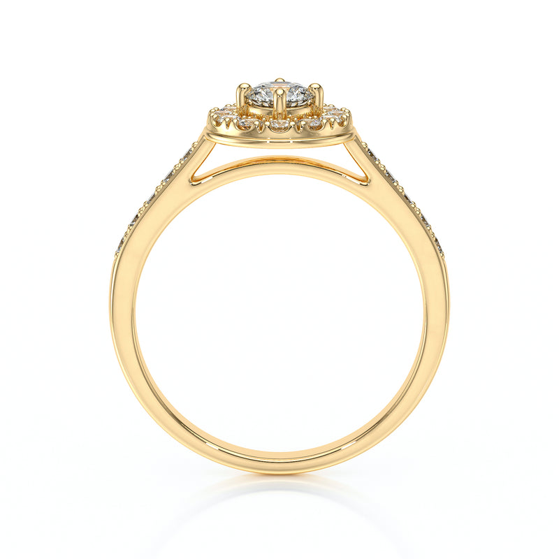 Bague entourage diamant noir Pour la Vie - 4