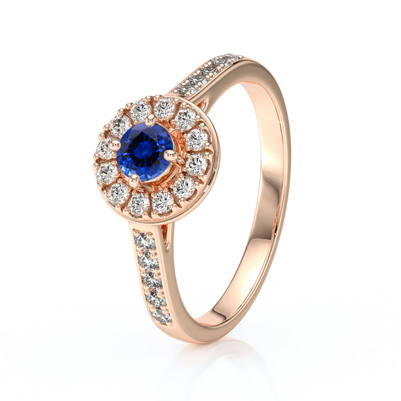 Bague entourage saphir et diamant Pour la Vie - 4