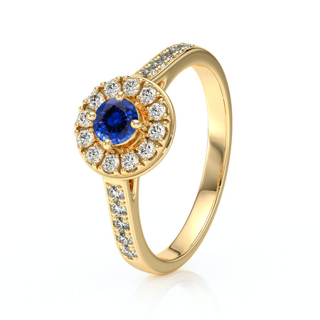 Bague entourage saphir et diamant Pour la Vie - 4