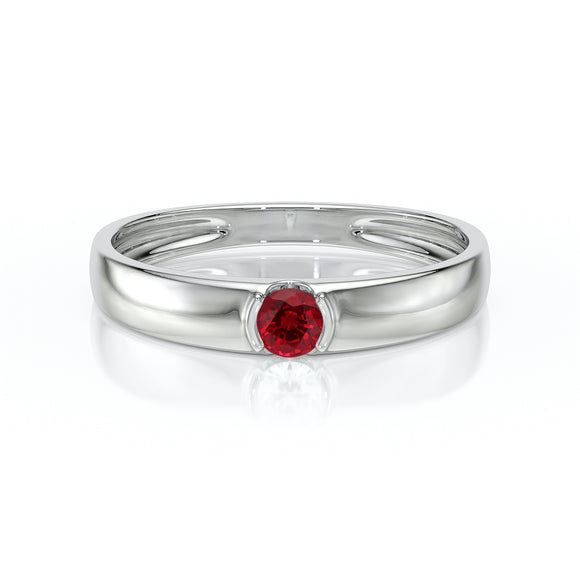 Solitaire rubis Amour de Minuit - 2
