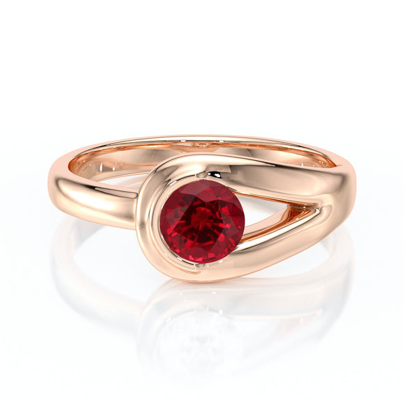 Solitaire rubis Amour de Minuit - 3