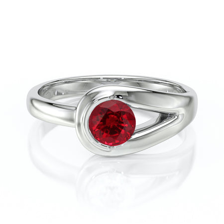 Solitaire rubis Amour de Minuit - 3