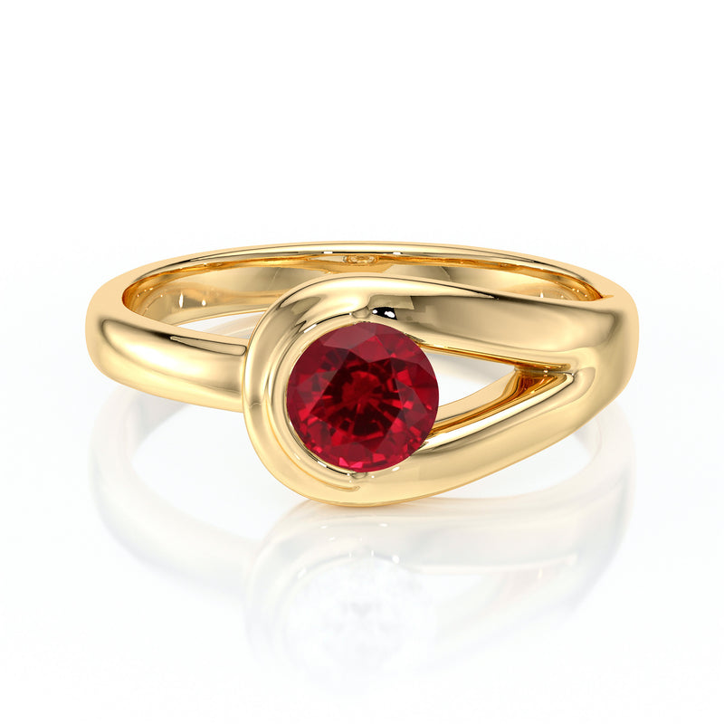 Solitaire rubis Amour de Minuit - 3