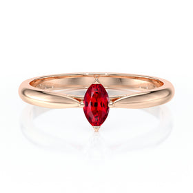 Solitaire rubis Clair de Lune - 1