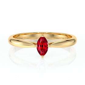 Solitaire rubis Clair de Lune - 1