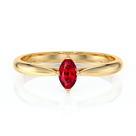 Solitaire rubis Clair de Lune - 1