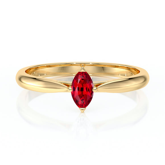 Solitaire rubis Clair de Lune - 1