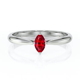 Solitaire rubis Clair de Lune - 1