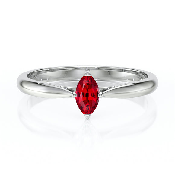 Solitaire rubis Clair de Lune - 1