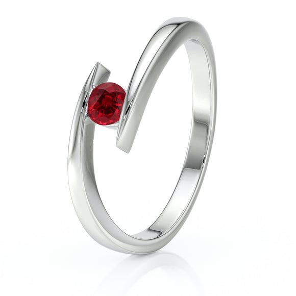 Solitaire rubis Etincelle d’Amour - 1