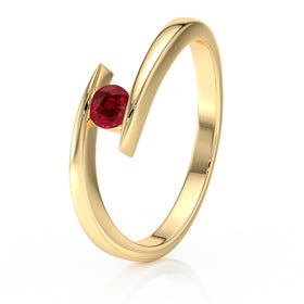 Solitaire rubis Etincelle d’Amour - 1