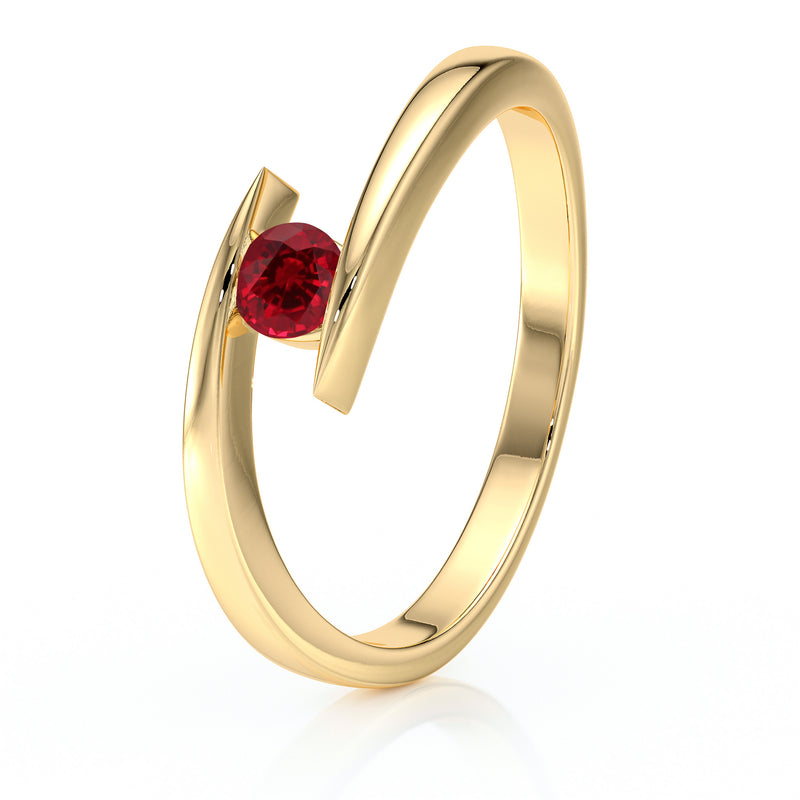 Solitaire rubis Etincelle d’Amour - 1