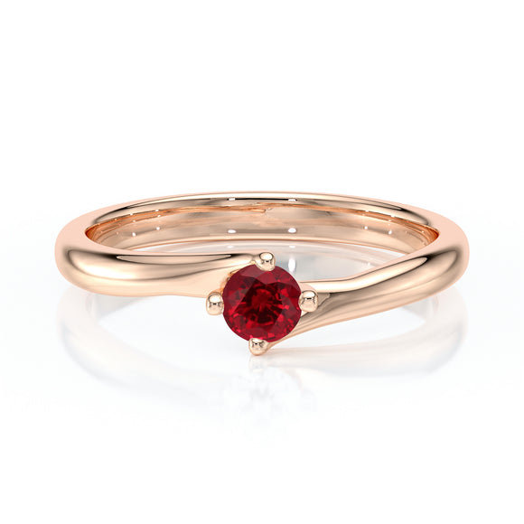 Solitaire rubis Lune de Miel - 3