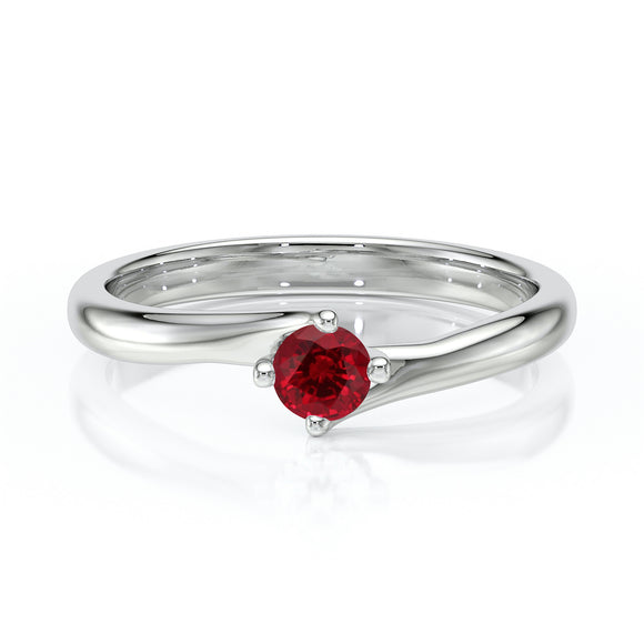 Solitaire rubis Lune de Miel - 3