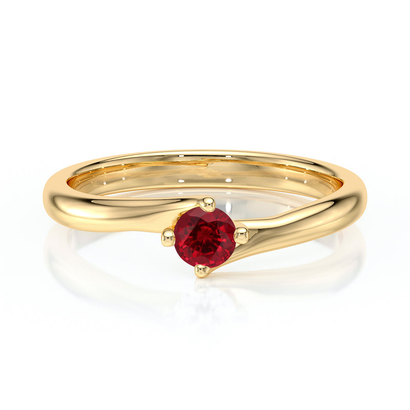 Solitaire rubis Lune de Miel - 3