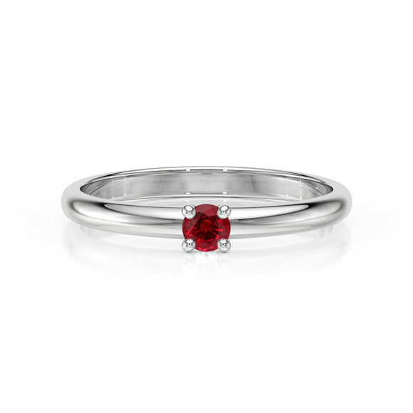Solitaire rubis Lune de Miel - 4