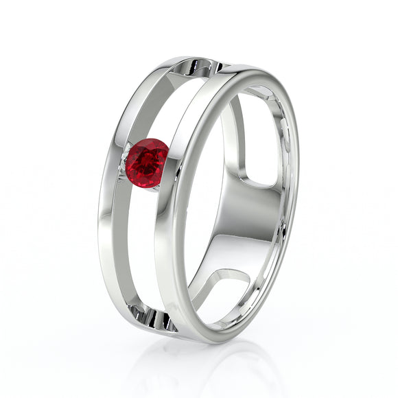 Solitaire rubis Pour Toujours - 5