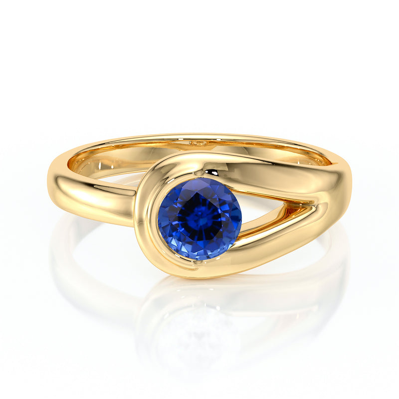Solitaire saphir Amour de Minuit - 3