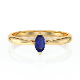 Solitaire saphir Clair de Lune - 1