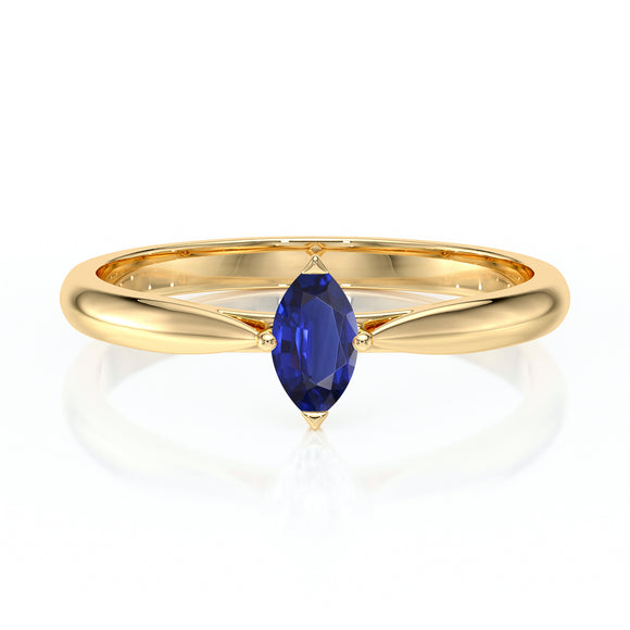 Solitaire saphir Clair de Lune - 1